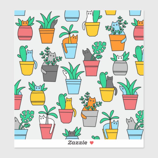 Cats in the flowerpots (Sheet)