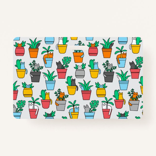 Cats in the flowerpots badge (Front)