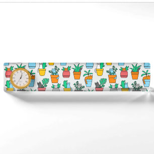 Cats in the flowerpots nameplate