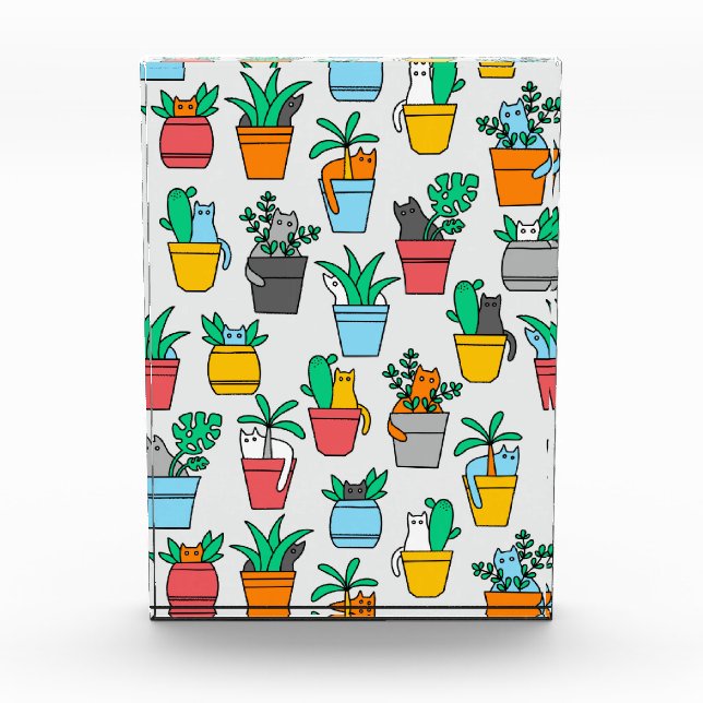 Cats in the flowerpots photo block (Front)