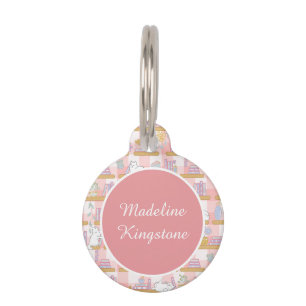 Cats In the Library Round Pet Tag