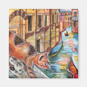 Cats In Venice Magnet