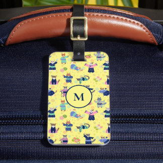 Cats in Yukata Luggage Tag