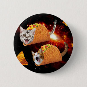 Cats inside space tacos 2 inch round button