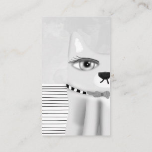 Cats Katze Gato Gatito Black and White Business Card