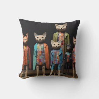 cats - Katzen Throw Pillow