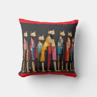 cats - Katzen Throw Pillow