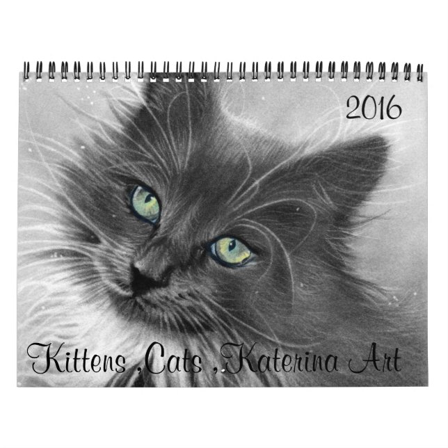 Cats , Kittens ,2016 Calendar KaterinaArt (Cover)