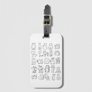 Cats Kittens And Cat Doodles Luggage Tag