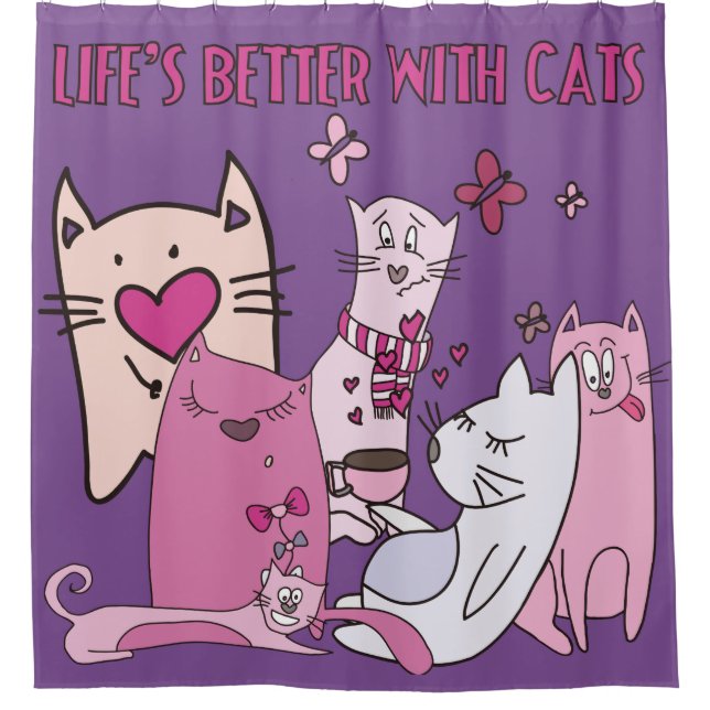 Cats Kittens Life's Better With Cats (Front)