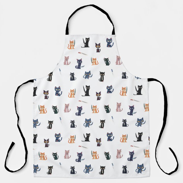 Cats & Knives Apron (Front)