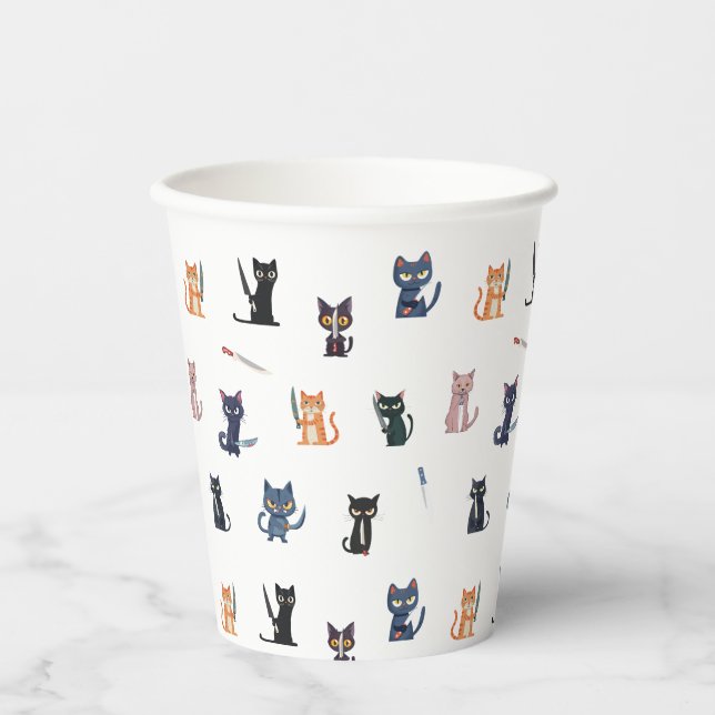 Cats & Knives Paper Cup (Front)