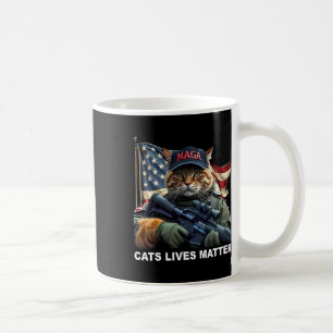 Cats Lives Problem Funny Trump 2024 Cat  Coffee Mug