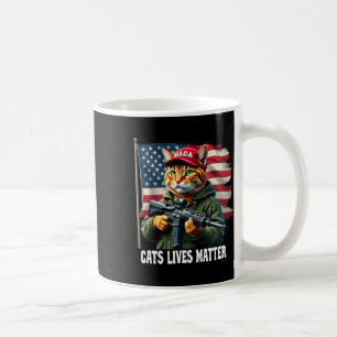 Cats Lives Problem Funny Trump 2024 Cat Voting Tru Coffee Mug