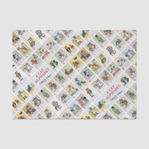 Cats, Louis Wain (Background Colour Changeable) Tissue Paper