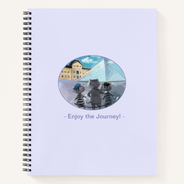 Cats Louvre Paris - Enjoy Spiral Notebook (Front)