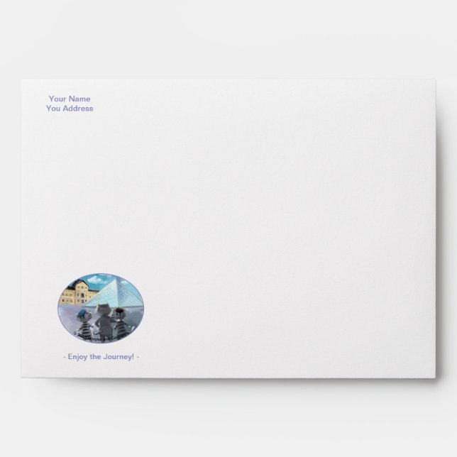 Cats Louvre Paris - Enjoy White Envelope (Front)