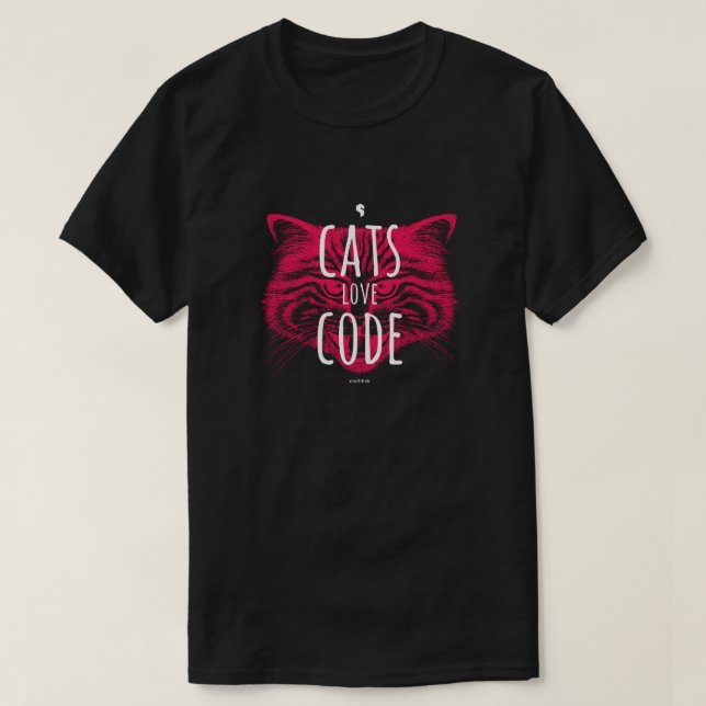 cats love code T-Shirt (Design Front)