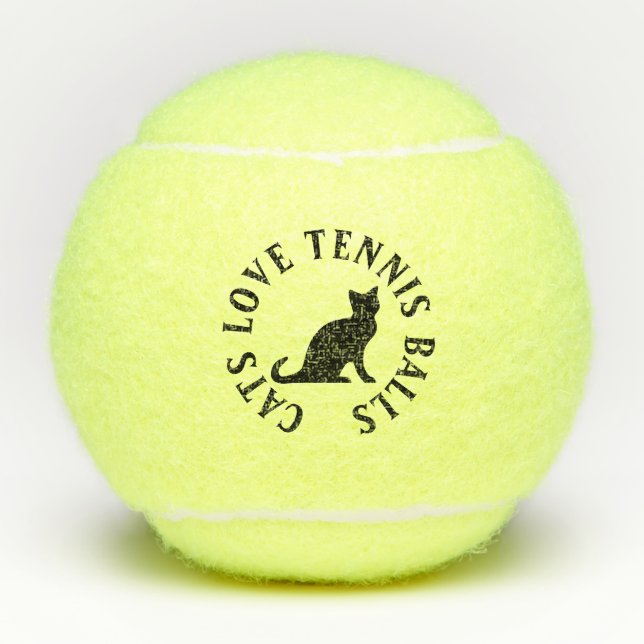 Cats love tennis balls - Make your own pet gift (Front)