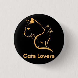 Cats Lover 1 Inch Round Button