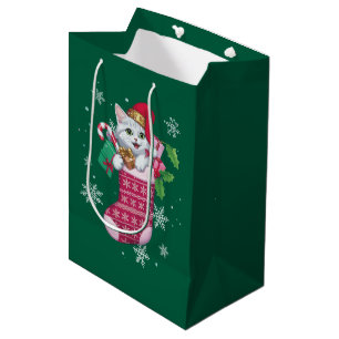 Cats Lover Christmas Funny Cats Owner Medium Gift Bag