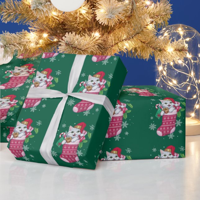 Cats Lover Christmas Funny Cats Owner Wrapping Paper (Holidays)