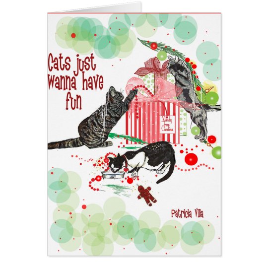 cats Lovers Christmas Card