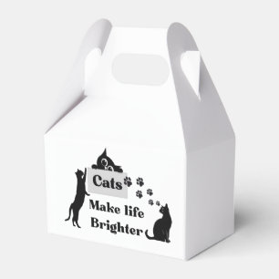 Cats Make Life Brighter – Sweet Cat Lover Inspira Favor Box