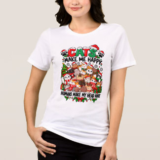 Cats Make Me Happy Humans Make My Head Hurt Shirt