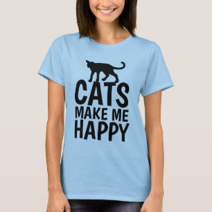CATS MAKE ME HAPPY, T-shirts & Tank tops