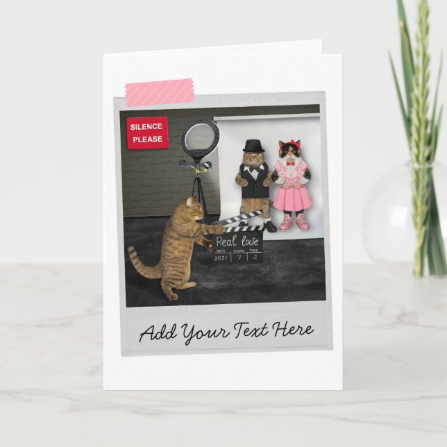 Cats Mariage jeu de films amusant carte (Devant)