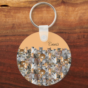 Cats meeting point - cute keychain