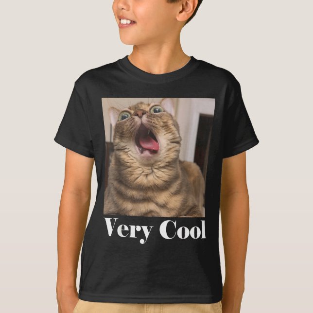 Cats Meme Graphic Silly Cat Humor Funny Cat Very C T-Shirt (Front)