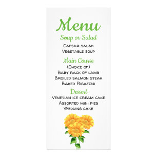 Cats Menu Black White Wedding Party Kitty Modern