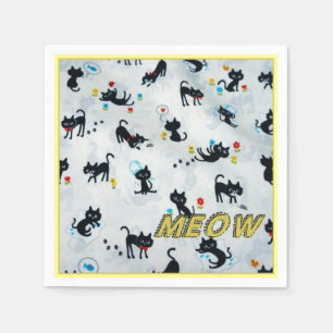 Cats Meow Kitten Pattern Napkins