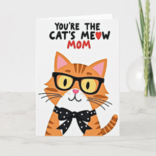 Cats Meow Moms Day Heart Card