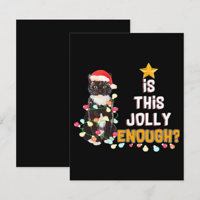 Cats Merry Chirstmas  Enclosure Card (Front/Back)