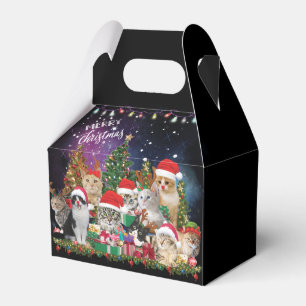 Cats Merry Christmas Light  Favor Box