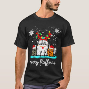 Cats Merry Fluffmas funny christmas T-Shirt