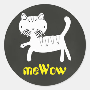 Cat's meWOW Chalk Customizable Good Job Sticker