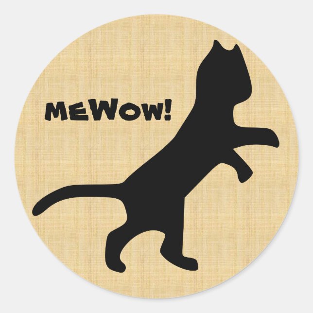 Cat's meWOW Wood Customizable Great Job Sticker (Front)