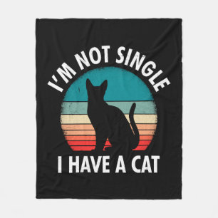 Cats mom I am not Single Women Fleece Blanket