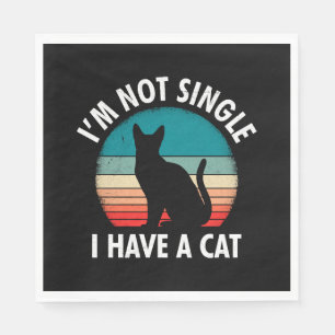 Cats mom I am not Single Women Napkin
