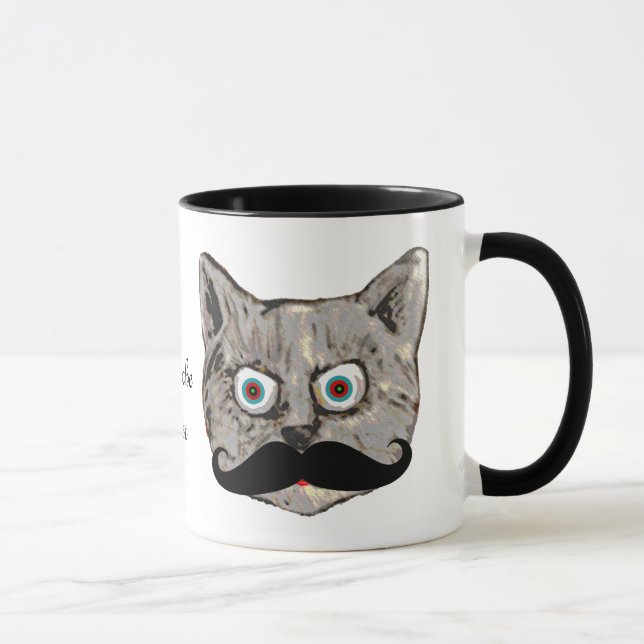 cat's moustache mug (Right)