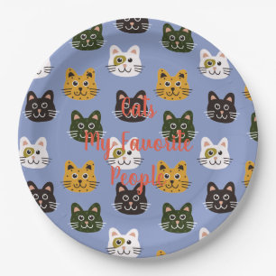 Cats My Favourite People Paper Plate