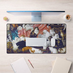 Cats (My Wife's Lovers), Carl Kahler Desk Mat