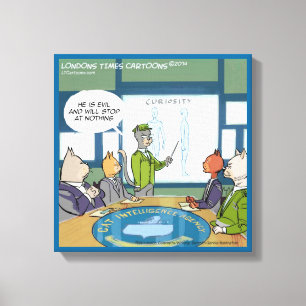 Cats Natural Enemy Funny Canvas Print