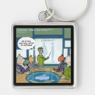 Cats Natural Enemy Funny Keychain