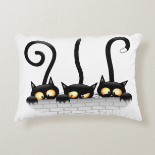 Cats Naughty, Playful and Funny Characters Accent Pillow