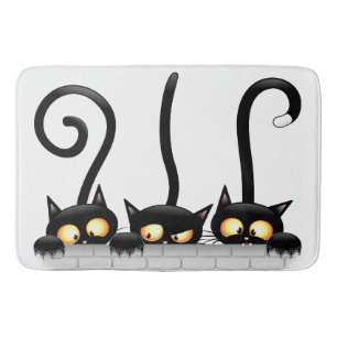 Cats Naughty, Playful and Funny Characters Bath Mat